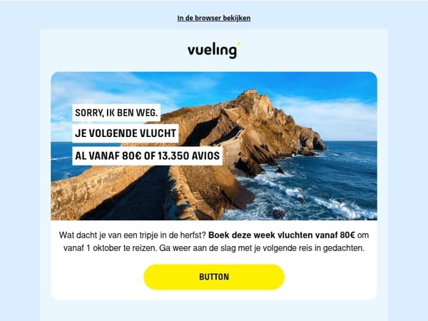 Vluchten vanaf 80€ voor je volgende reis ✈️