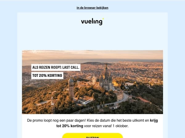 Tot 20% korting om verder te vliegen 👀