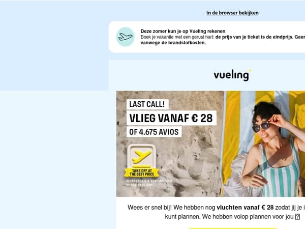 Heb je al gekozen? Onze vluchten vanaf € 28 lopen af… 🛩️