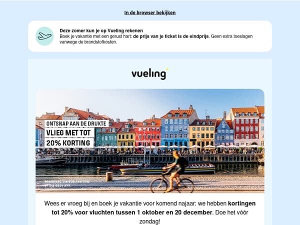 Tot 20% korting: ga er buiten het seizoen op uit 🪁