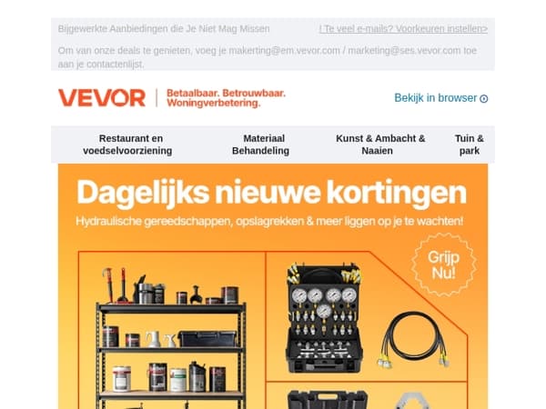 Elke Dag Nieuwe Aanbiedingen!