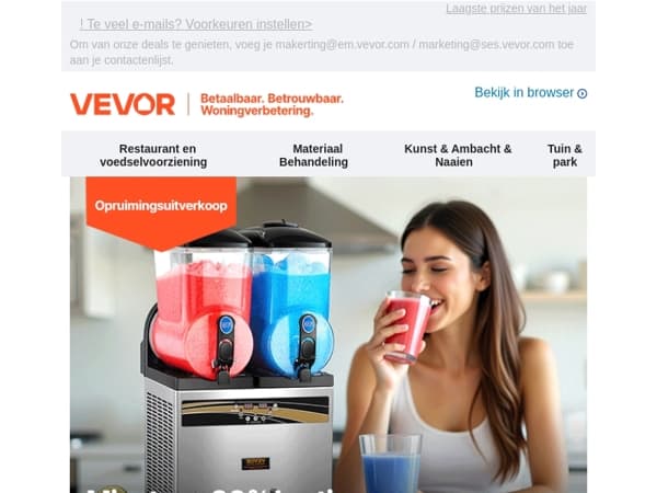 Opruimingswaarschuwing: