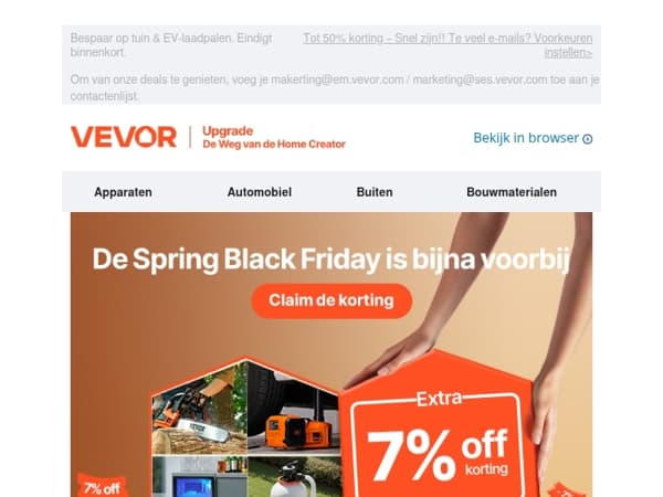 Spring Black Friday: Klaar voor tuin en weg
