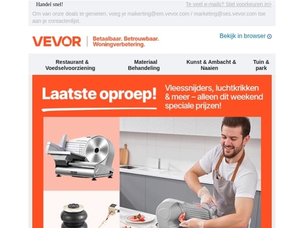 Weekendaanbiedingen eindigen snel