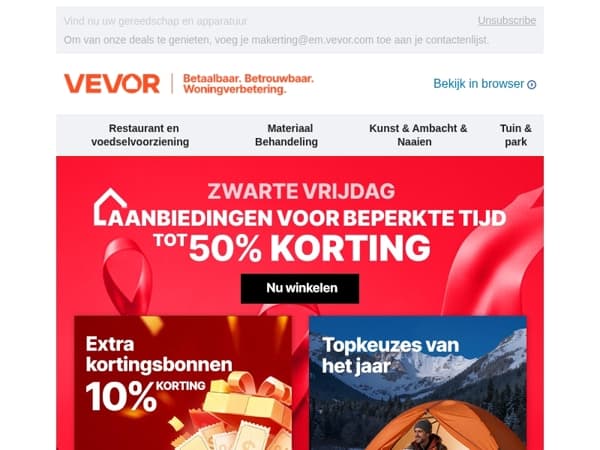 Black Friday-kortingen – Tot wel 50 % korting.