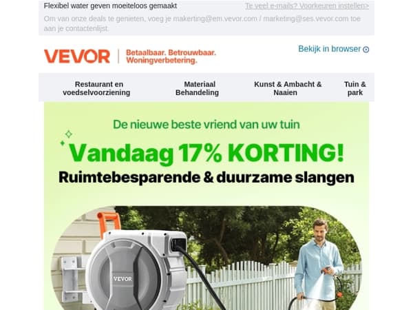 Maak uw tuin netjes – 17 % KORTING!