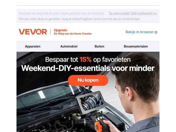 Tot 15% op jouw weekendfavorieten