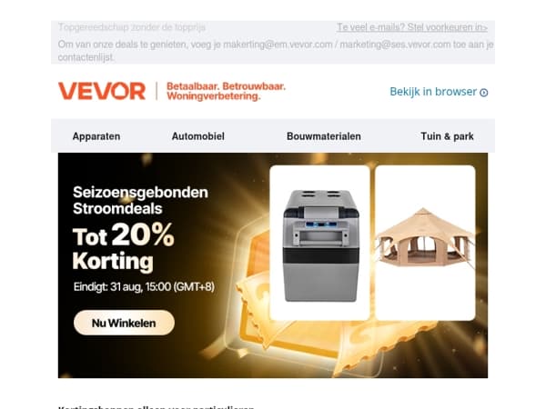 Tot 20% korting op restpartijen