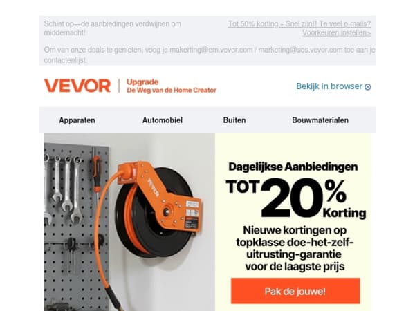 Dagelijkse aanbiedingen zijn actief – profiteer vandaag nog van tot 20% korting!