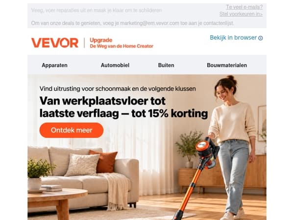 Klaar voor je weekendproject — tot 15% korting