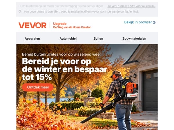 Wees de kou voor en bespaar tot 15%