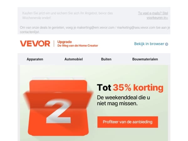 Weekendsale: Tot 35% korting – Mis het niet!