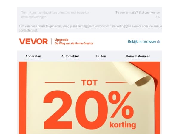 Weekendaanbiedingen in alle categorieën