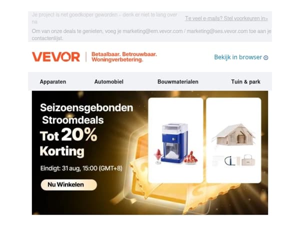 Tot 20% korting – zelfde kwaliteit, beperkte voorraad