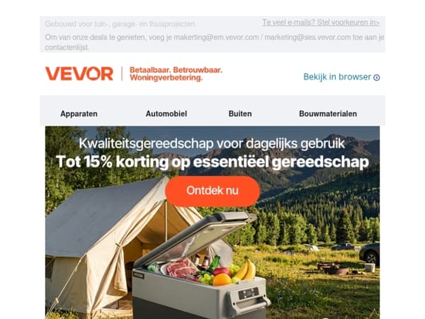 Tot 15% korting dit weekend