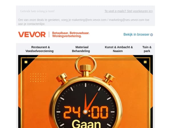 Vandaag verlopen! 10% bonus + tot 50% korting.