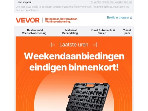 Nog maar 1 dag over – voorraad raakt op