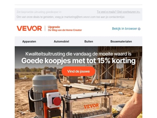 Projectbestsellers – tot 15% korting