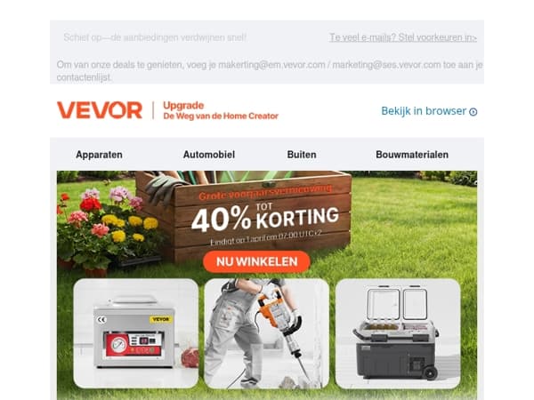 Lente-uitverkoop: Nu met tot 30% korting!