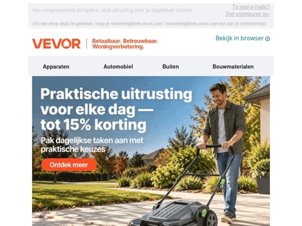 Je dagelijkse taken — tot 15% korting