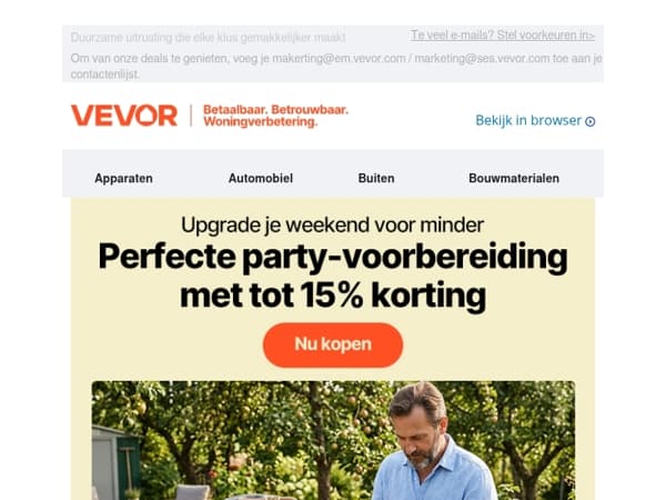 Alleen dit weekend: Tot 15% korting