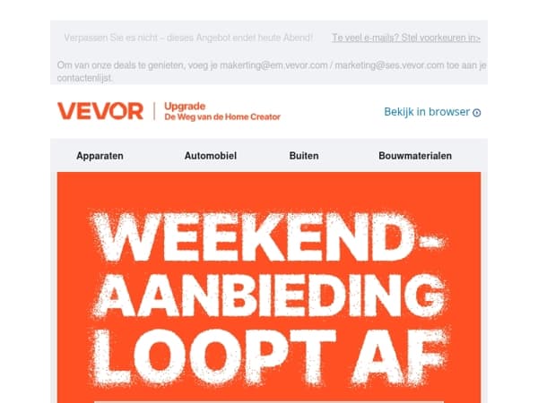 Weekendspecial: tot 35% korting voor slechts 1 dag!