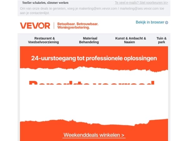 Uw weekend upgrade wacht