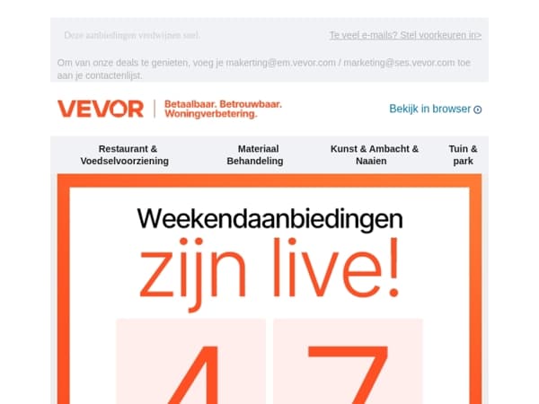 Niet wachten.