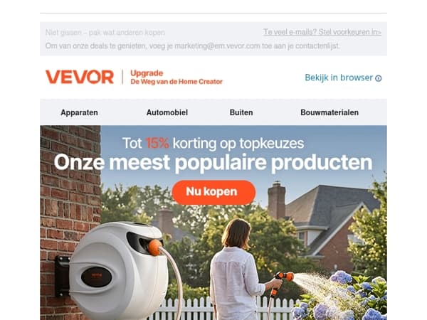 Topkeuzes met tot 15% korting