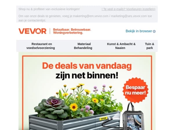 Dagelijks verse deals wachten op je!