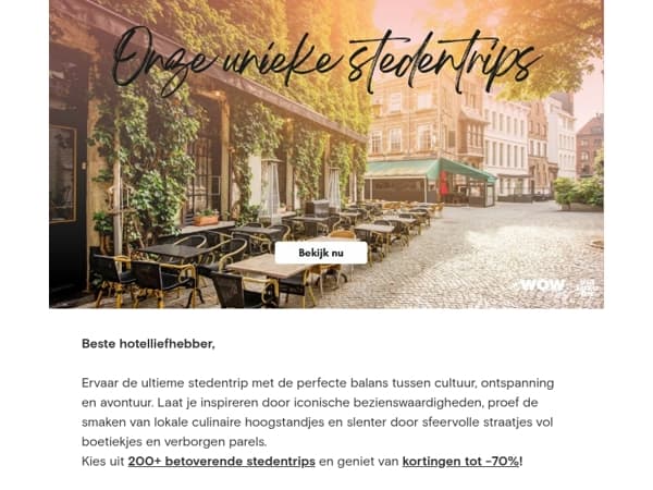 200+ Luxe stedentrips tot -70% voordeliger!
