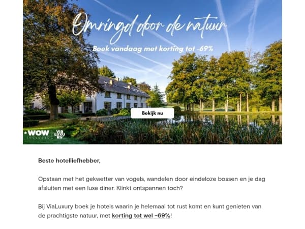 De mooiste hotels in de natuur ✩ Ontdek ze nu!