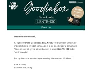 Laatste Kans ⏰ Claim jouw Goodiebox!