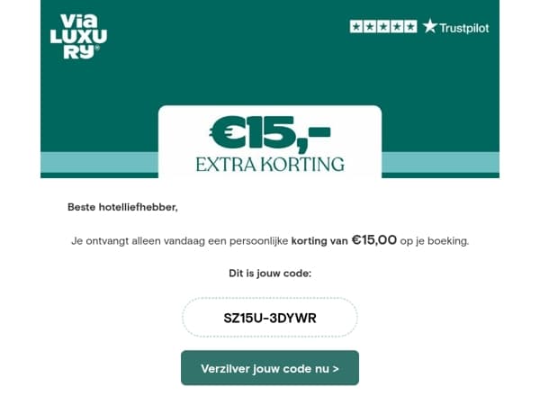 Alsjeblieft, €15,00 cadeau 🍀