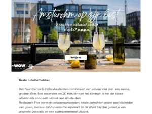 NIEUW in Amsterdam! 2 Nachten + ontbijt €47 p.p.p.n.