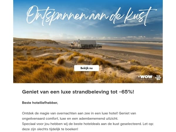 🌞 Tot -65% korting op de mooiste hotels aan de kust