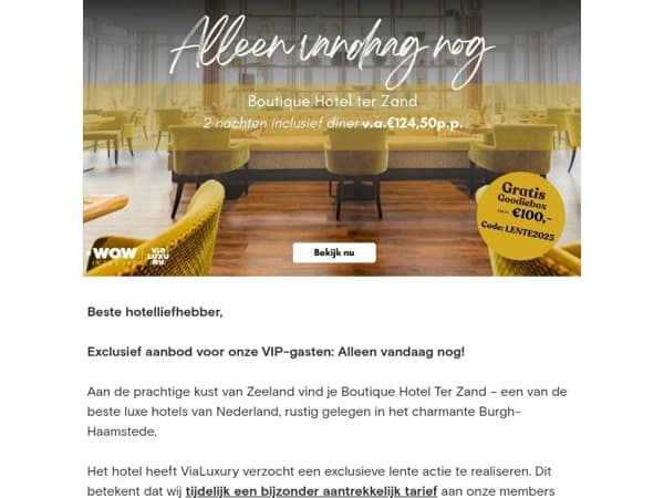 Laatste Kans! Exclusieve hotelactie: -56%!