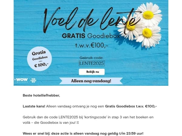 Laatste Kans! Verzilver vandaag jouw gratis Goodiebox 🎁