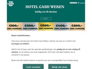 Cash voordeel tot €500+