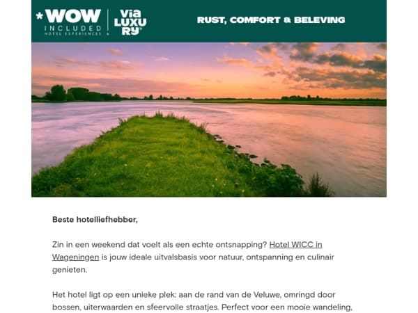 De perfecte mini-break: natuur, comfort & culinaire verwennerij