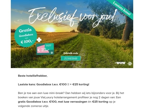 Nog maar 2 dagen: Gratis Goodiebox t.w.v. €100,- 🎁
