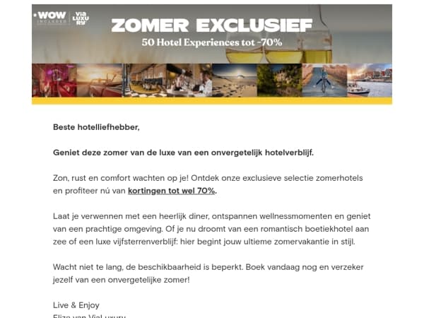 Speciaal geselecteerd: luxe zomerhotels nu tot –70%