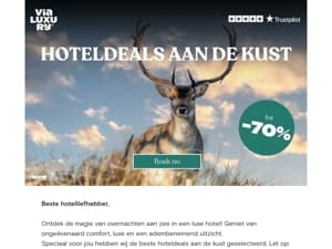 Speciaal voor jou! Tot -70% op hotels aan de kust