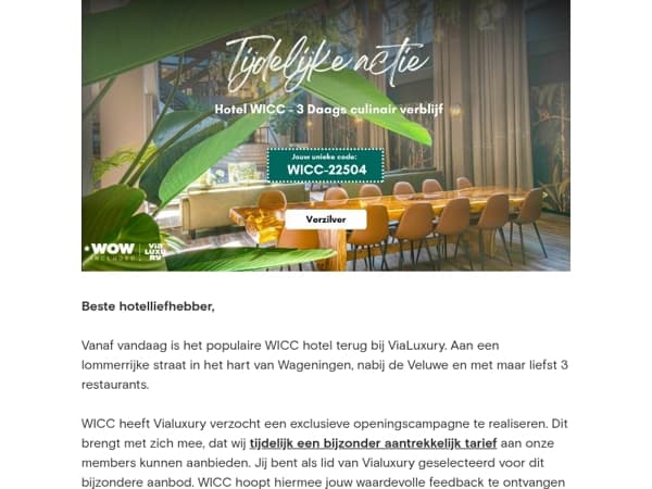 Nieuw bij ViaLuxury: Tijdelijke openingsactie -56%!