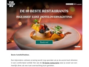De 10 beste restaurants inclusief luxe hotelovernachting