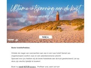 🌞 Ultieme ontspanning aan de kust, vanaf 37,25 p.p.p.n. incl. ontbijt