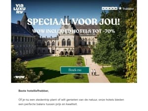 ⏳ Tijdelijk aanbod! De beste hoteldeals met korting tot -70%