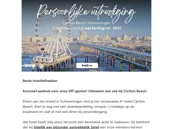 ⏰ Exclusief! Tijdelijke actie op een tophotel: -56%!