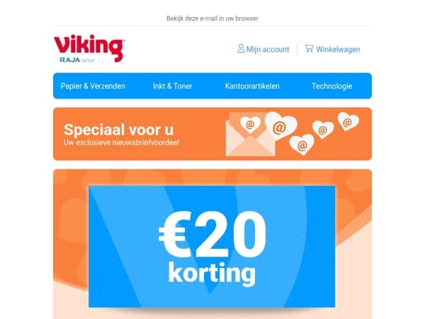 💌 €20 korting voor u