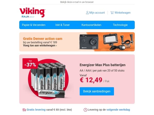 Alléén deze week: tot 37% korting op Energizer batterijen